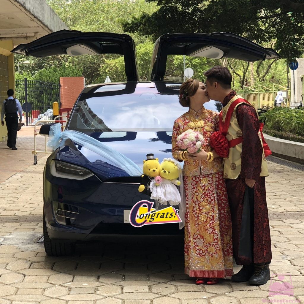 Tesla Model X 結婚花車 藍色 Wedding Car @馬鞍山